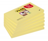 Karteczki samoprzylepne POST-IT® Super Sticky, 127x76mm, 6x90 kart., żółte