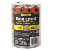Taśma pakowa SCOTCH&reg;Box Lock, 48mm x 50m, 3szt., transparentna