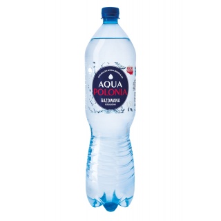 Woda mineralna Aqua Polonia, gazowana, 1,5l, Woda, Artykuły spożywcze