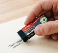 Eraser KEYROAD, technical, 2 pcs, blister, black