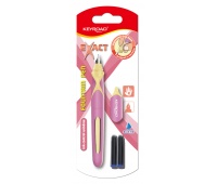 Fountain pen KEYROAD, 2 free cartridges, blister, mix colors