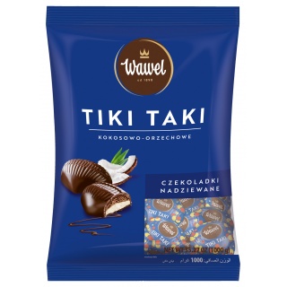 Cukierki Tiki Taki WAWEL, kokosowo-orzechowe, 1kg, Czekoladki, Artykuły spożywcze