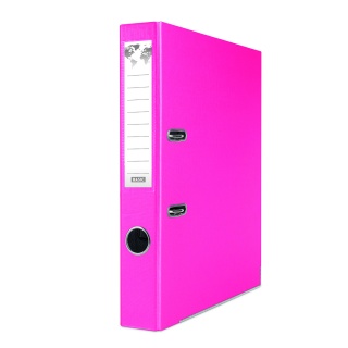 Binder BASIC-S, with rail, PP, A4/50, pink, Polypropylene binders, Document archiving