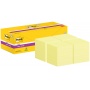 Sticky notes POST-IT Super Sticky, 76x76mm, 90 sheets/pad, 12 + 12 pads FREE, canary yellow, Self-adhesive pads, Paper and labels