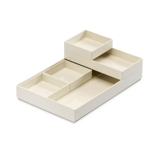Set of containers MOXOM Modular Tray, 250x170x35mm, 5 pcs, white