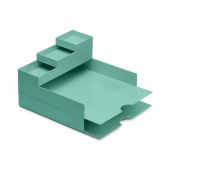 Zestaw pojemników z szufladkami na biurko MOXOM Modular Desk Set, 320x260x60mm, 5 szt., turkusowy
