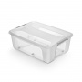 Container MOXOM PrimeStore, with wheels, 800x600x290mm, 96l, transparent