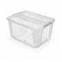 Container MOXOM PrimeStore, with wheels, 800x600x430mm, 140l, transparent