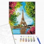 Paint by numbers BRUSHME, 40x50 cm, flower view of the Eiffel Tower, 1 pcs.