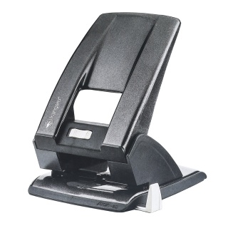 Hole punch with guide bar KANGARO Aion-60, up to 60 sheets, metal, grey metallic