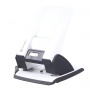 Hole punch with guide bar KANGARO Aion-60, up to 60 sheets, metal, white metallic