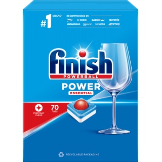 Tabletki do zmywarki FINISH Power Essential, 70szt., regular, Środki czyszczące, Artykuły higieniczne i dozowniki