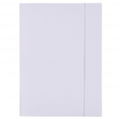 Teczka z gumką OFFICE PRODUCTS Budget Pro, karton, biała wewn., A4, 250gsm, 3-skrz., biała