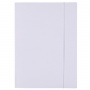 Folder with ruber band OFFICE PRODUCTS Budget Pro, cardboard, white inside, A4, 250 gsm, 3-flaps, white