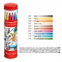 Watercolor markers CARAN D'ACHE Swisscolor, in a metal tube, with a coloring book, 10 pcs, mix colors