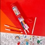 Watercolor markers CARAN D'ACHE Swisscolor, in a metal tube, with a coloring book, 10 pcs, mix colors