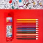 Watercolor markers CARAN D'ACHE Swisscolor, in a metal tube, with a coloring book, 10 pcs, mix colors