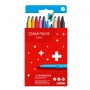 Watercolor markers CARAN D'ACHE Swisscolor, 10 pcs, mix colors