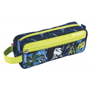 Pencil case sachet KEYROAD, 21,5x9x5,5 cm, Dino