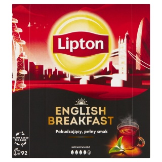 Herbata LIPTON czarna, English Breakfast, 92 torebki, Herbaty, Artykuły spożywcze