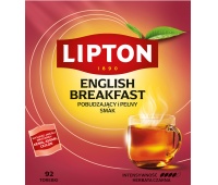 Herbata LIPTON czarna, English Breakfast, 92 torebki