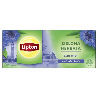 Tea LIPTON green, Earl Grey, 20 bags