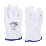 Work Gloves DONAU SAFETY, goat leather, size 7/S, white