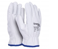 Work Gloves DONAU SAFETY, goat leather, size 8/M, white