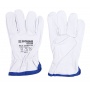 Work Gloves DONAU SAFETY, goat leather, size 9/L, white