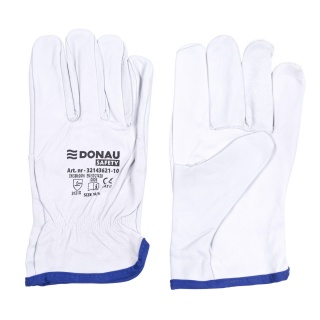 Work Gloves DONAU SAFETY, goat leather, size 10/XL, white