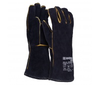 Work Gloves DONAU SAFETY, MIG welding, cow leather, size 10/XL, black