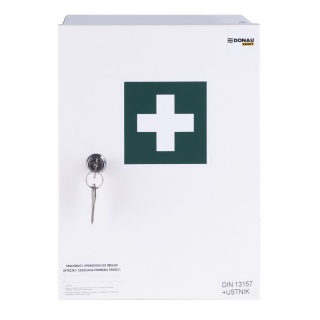 Wall-Mounted First Aid Kit, DONAU SAFETY, steel, "30.2" +A, white