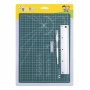 Cutting mat GIMBOO, A4, set aluminum ruler 20cm, knife, blades, Creative products, School supplies