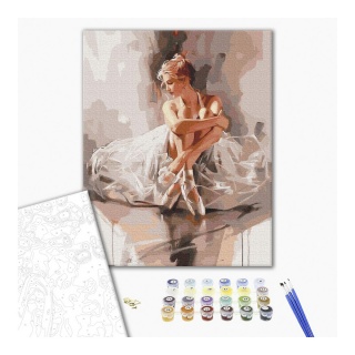 Paint by numbers BRUSHME, 40x50 cm, ballerina in a cloud of tenderness, 1 pcs.