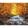 Paint by numbers BRUSHME, 40x50 cm, waterfall in autumn gilding, 1 pcs.