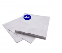 Napkins AHA, 3-layer, folding 1/4, 33x33cm, 20 pcs, pastel gray