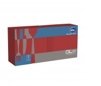 Serwetki AFH AHA, 2-warstwowe, składanie 1/4, 33x33cm, 250 szt., czerwone