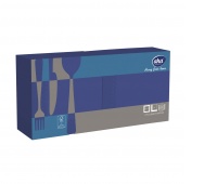 Napkins AFH AHA, 2-layer, folding 1/4, 33x33cm, 250 pcs, navy blue