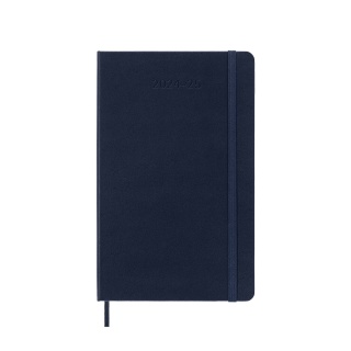 Kalendarz tygodniowy MOLESKINE 2024/25, 18M, L, twarda oprawa, 13x21cm, sapphire blue, Kalendarze, Zeszyty i bloki