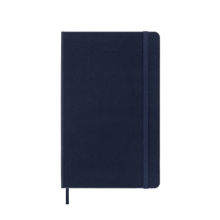 Kalendarz tygodniowy MOLESKINE 2025, 12M, L, twarda oprawa, 13x21cm, sapphire blue, Kalendarze, Zeszyty i bloki