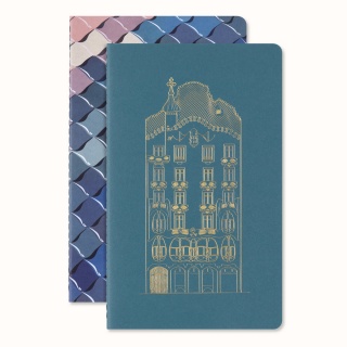 Zestaw 2 zeszytów MOLESKINE Casa Batalló Cahier 2024, L, 13x21cm, w linie, edycja limitowana, Zeszyty, Artykuły szkolne