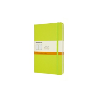 Notebook MOLESKINE Classic L (13x21cm), ruled, hard cover, 240 pages, lemon green