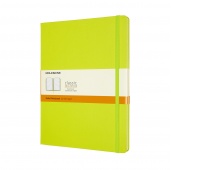 Notebook MOLESKINE Classic XL (19x25cm), ruled, soft cover, 192 pages, lemon green