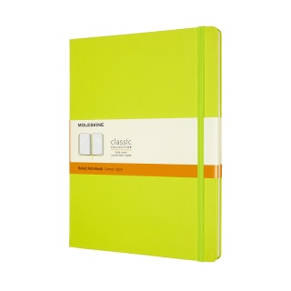 Notebook MOLESKINE Classic XL (19x25cm), ruled, soft cover, 192 pages, lemon green