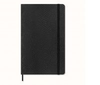 Notes MOLESKINE Pro Boa, synt. sk&oacute;ra węża, w linie, edycja limitowana, w pudełku, czarny