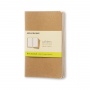 Set of 3 notebooks MOLESKINE Cahier Journals P (9x14cm), plain, 64 pages, sand