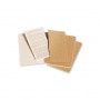 Set of 3 notebooks MOLESKINE Cahier Journals P (9x14cm), plain, 64 pages, sand