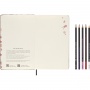 Set MOLESKINE Pro Sakura 2023, plain notebook L + set of pencils