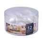 Floating pastille candle DONAU HOME, lacquered, 48x28 mm, 12 pcs, white pearl