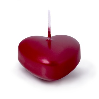 Floating heart candle DONAU HOME, lacquered, 12 pcs, red